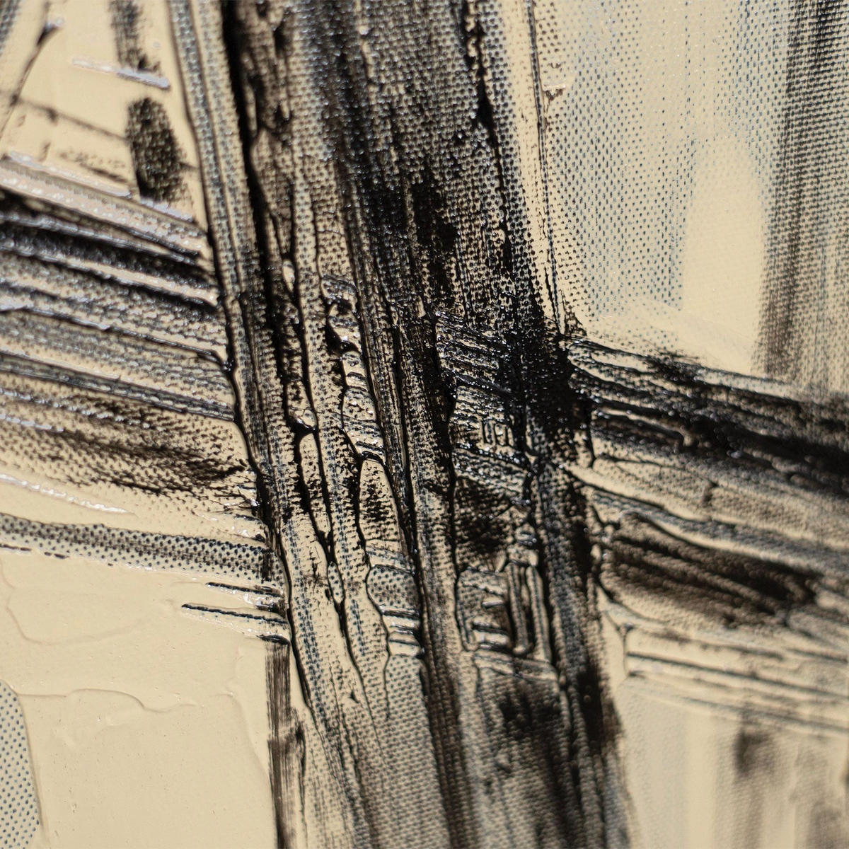 GEMÄLDE Parallelen und Schnittpunkte Schattenfugenrahmen Eichefarben 140x100 cm - Eichefarben, Holz (140/100cm) - YS-art gallery