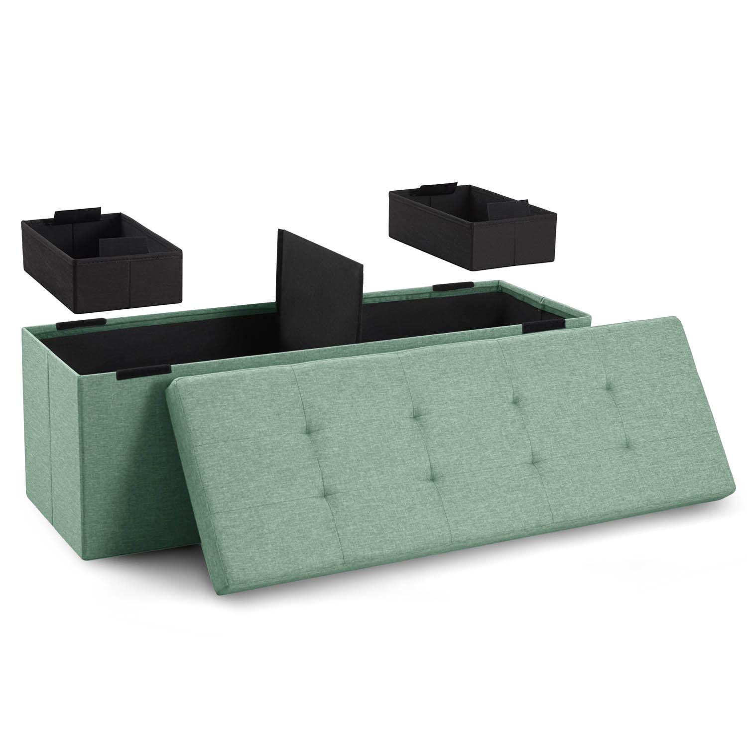 SITZBANK 110/38/38 cm + 2 extra Boxen, Türkis - Türkis, Kunststoff (38/38/110cm) - Blumtal