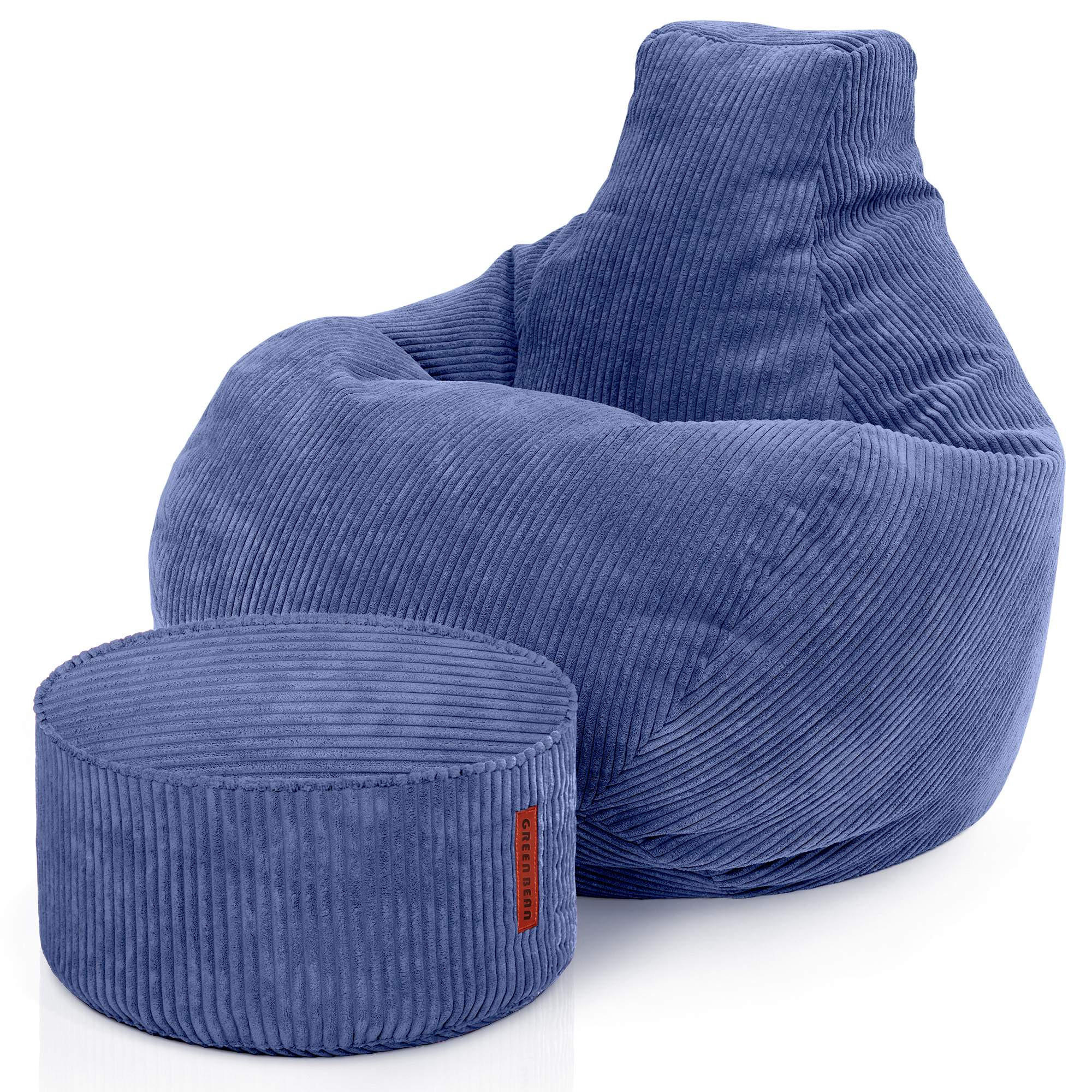 Green Bean Lounge-Sitzsack Dunkelblau 80x90x90 cm