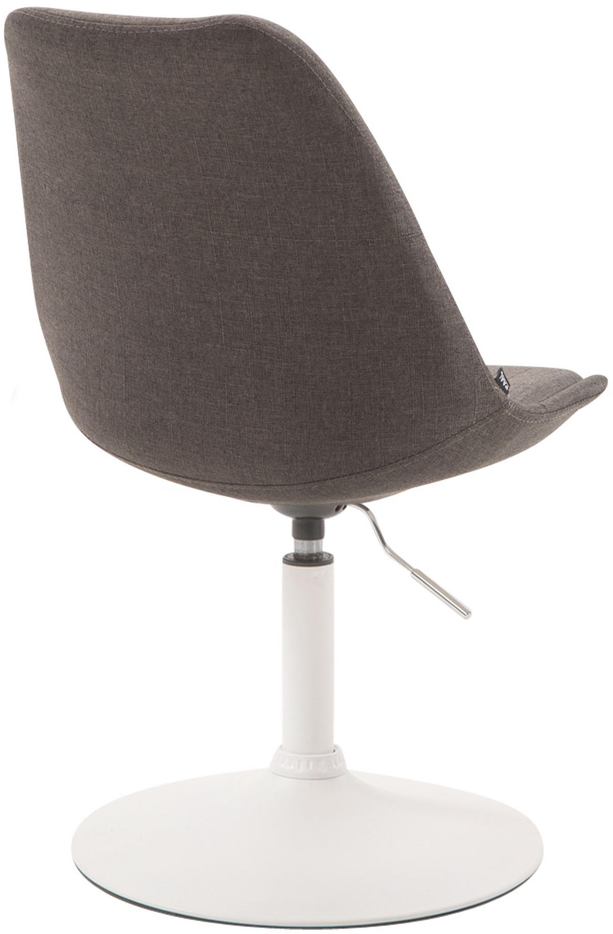 DREHSTUHL Stoff dunkelgrau - Dunkelgrau/Weiß, Textil/Metall (48/76/57cm) - CLP