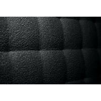 KOPFTEIL gepolstert - Gesteppt – schwarzer Bouclé-Stoff - 90 cm - Beige/Schwarz, Karton/Holz (90/120/10cm) - Sommeil de Plomb