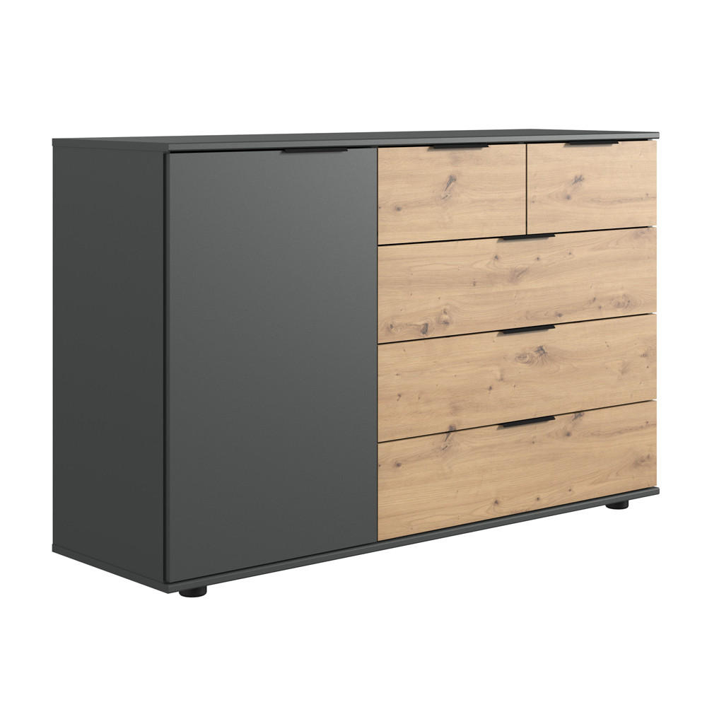 KOMMODE Granada-43 - Grau, Holzwerkstoff (130/83/41cm) - Lomado