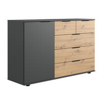 KOMMODE Granada-43 - Grau, Holzwerkstoff (130/83/41cm) - Lomado