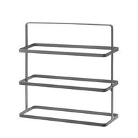 SCHUHREGAL Tower schwarz 50/46/14 cm schmal tragbar - Schwarz, Metall (50/46/14cm) - Yamazaki