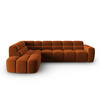ECKSOFA links Lisa aus Samt terrakotta 5 Sitzplätze - Terra cotta, Textil (234/293cm) - Micadoni