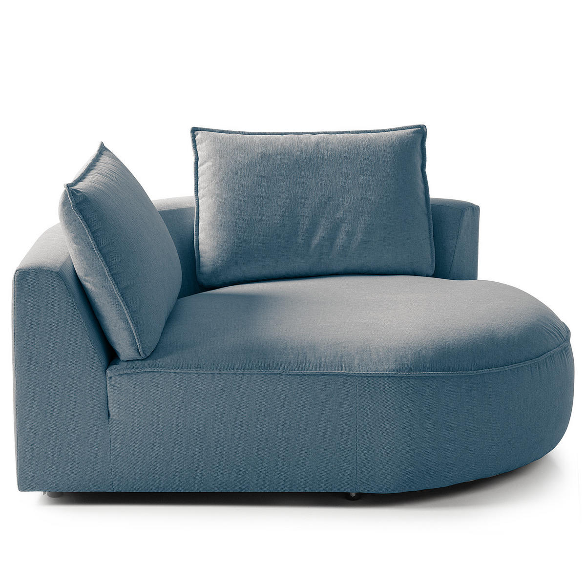 OTTOMANE - modular - Blau/Schwarz, Kunststoff/Textil (126/82/154cm) - home24