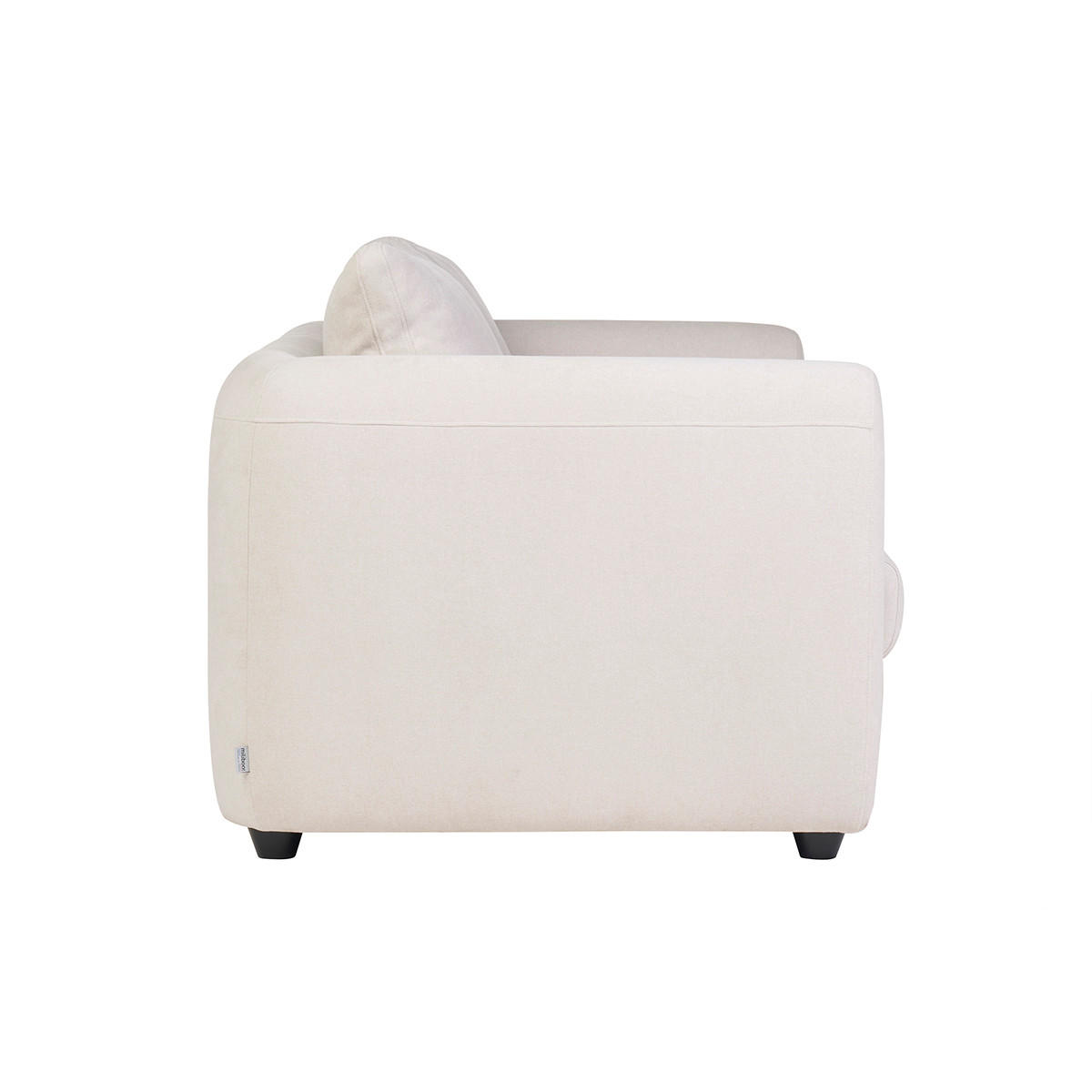 SCHLAFSOFA 3-Sitzer Samt Sand HARLO - Beige, Textil (101/87/199cm) - Miliboo