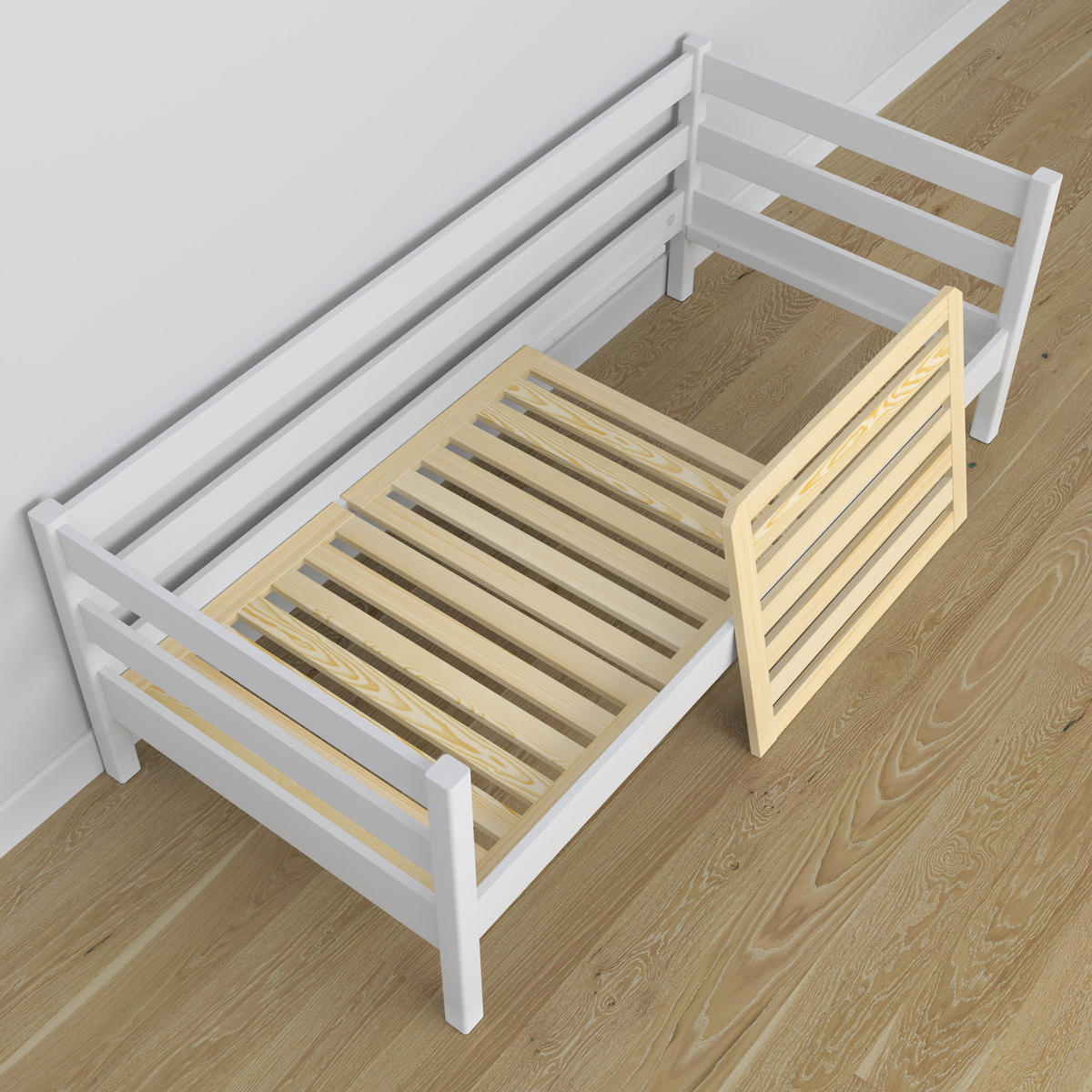 TAGESBETT mit Schublade N01 Weiß 100/180 - Weiß, Naturmaterialien/Holz (100/180cm) - N-Wood