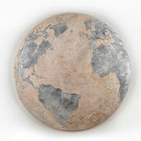 GEMÄLDE Silbener Planet nachtleuchtend 80 cm - Silberfarben, Holz (80/4cm) - YS-art gallery