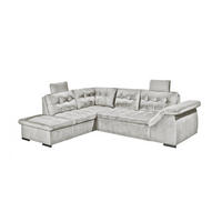 ECKSOFA mit Schlaffunktion und Bettkasten - Silberfarben, Kunststoff/Textil (283/217cm) - ed exciting design