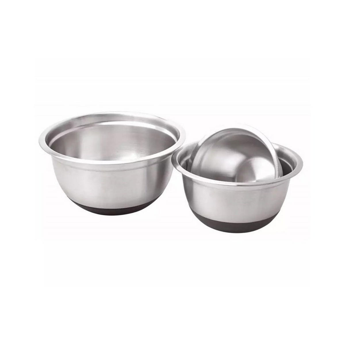 KÜCHENSCHÜSSEL Silber 27/27/13.5 cm KB7388 - Silberfarben, Metall (27cm) - Klausberg 
