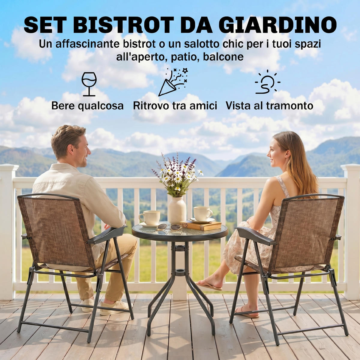 GARTEN-BEISTELLTISCHSET Braun 3 Stück - Braun, Kunststoff (60/60/70cm) - GiPP