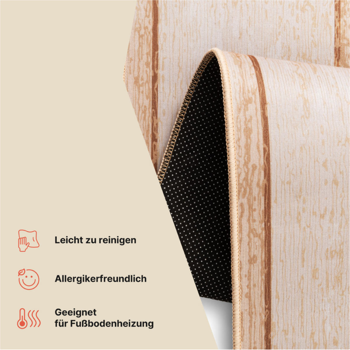 TEPPICH NORA Beige 180/250 cm - Beige, Textil (180/250cm) - Tapiso