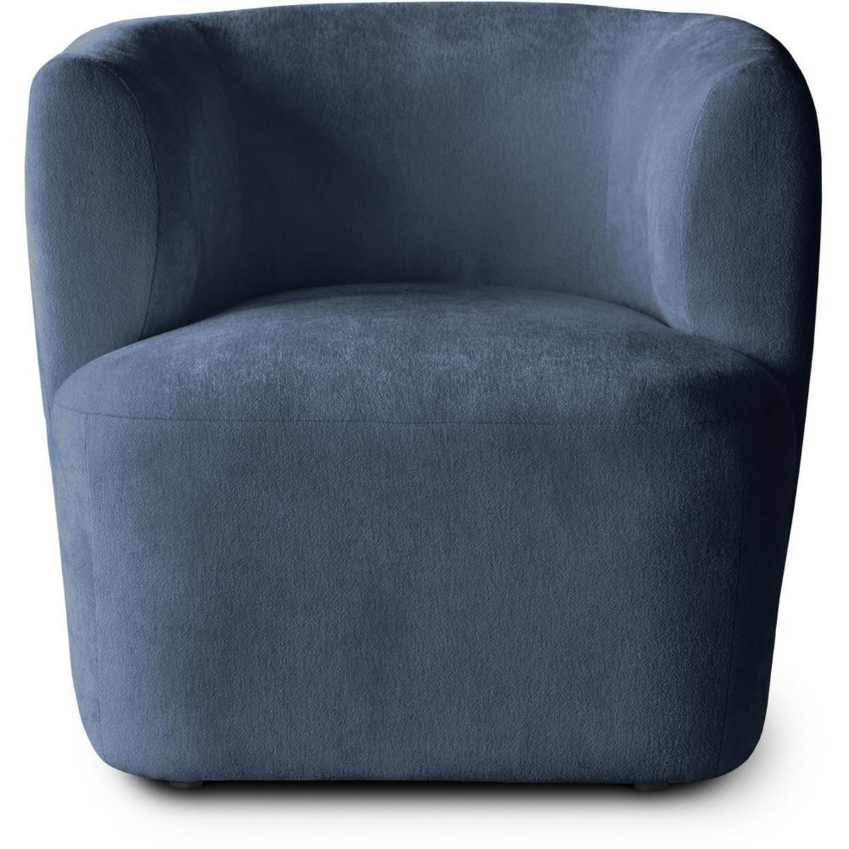 SESSEL Nori dunkelblau velour - Schwarz/Dunkelblau, Kunststoff/Textil (75/68/72cm) - Beautysofa