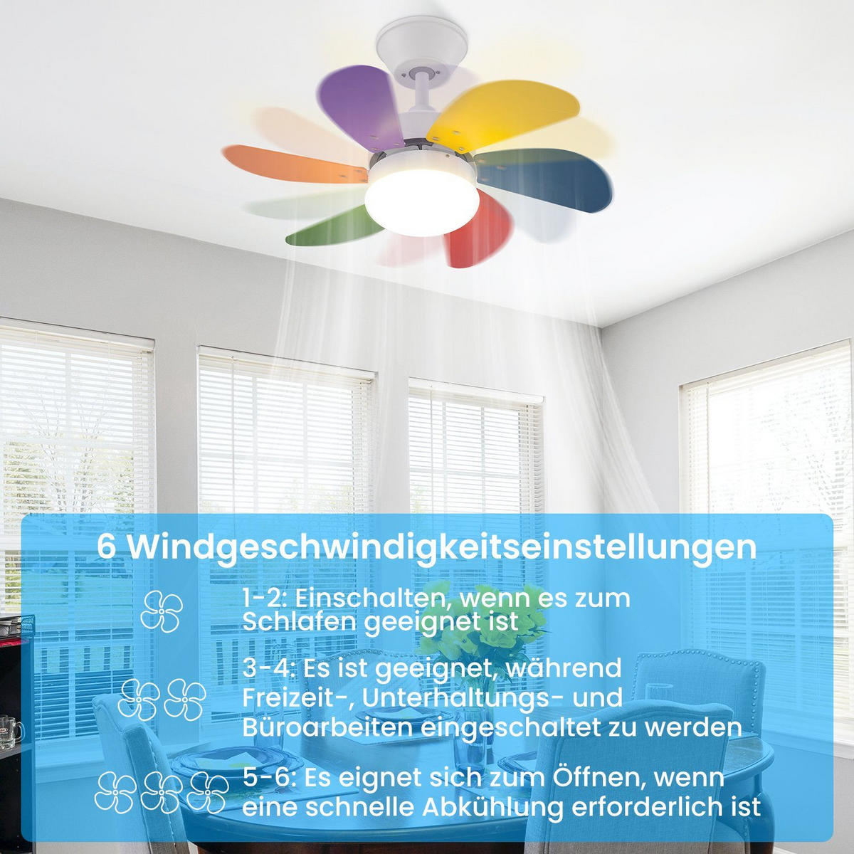 DECKENVENTILATOR Emmen II 75/75/43cm - Multicolor, Metall (75/75/43cm) - Nettlife