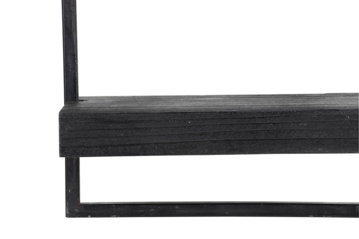 WANDREGAL Maddison Schwarz 60/15/30 cm - Schwarz, Metall (15/30/60cm) - Light & Living