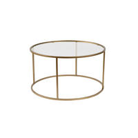 COUCHTISCH aurum Gold - Goldfarben, Holz (80/80/43cm) - Habitat Garten