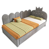 POLSTERBETT 90/200 cm Grau aus Samt mit Ausziehbett - Grau, Textil (90/200cm) - OKMYHOME