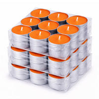 TEELICHT mit Duft - Sonnenschein - 54er Pack - Orange, Naturmaterialien (4/1.5/4cm) - HS Candle