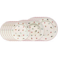 TELLER-SET Petite Fleur weiß 18er Set - Weiß, Keramik (2/2/2cm) - Villeroy & Boch
