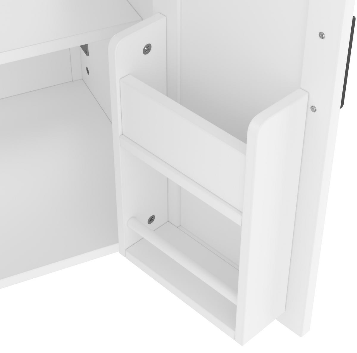 BADEZIMMERSCHRANK mit Waschbecken 60 x 46 x 84,8 cm Weiß - Weiß, Holzwerkstoff (46/84/60cm) - Beauniv