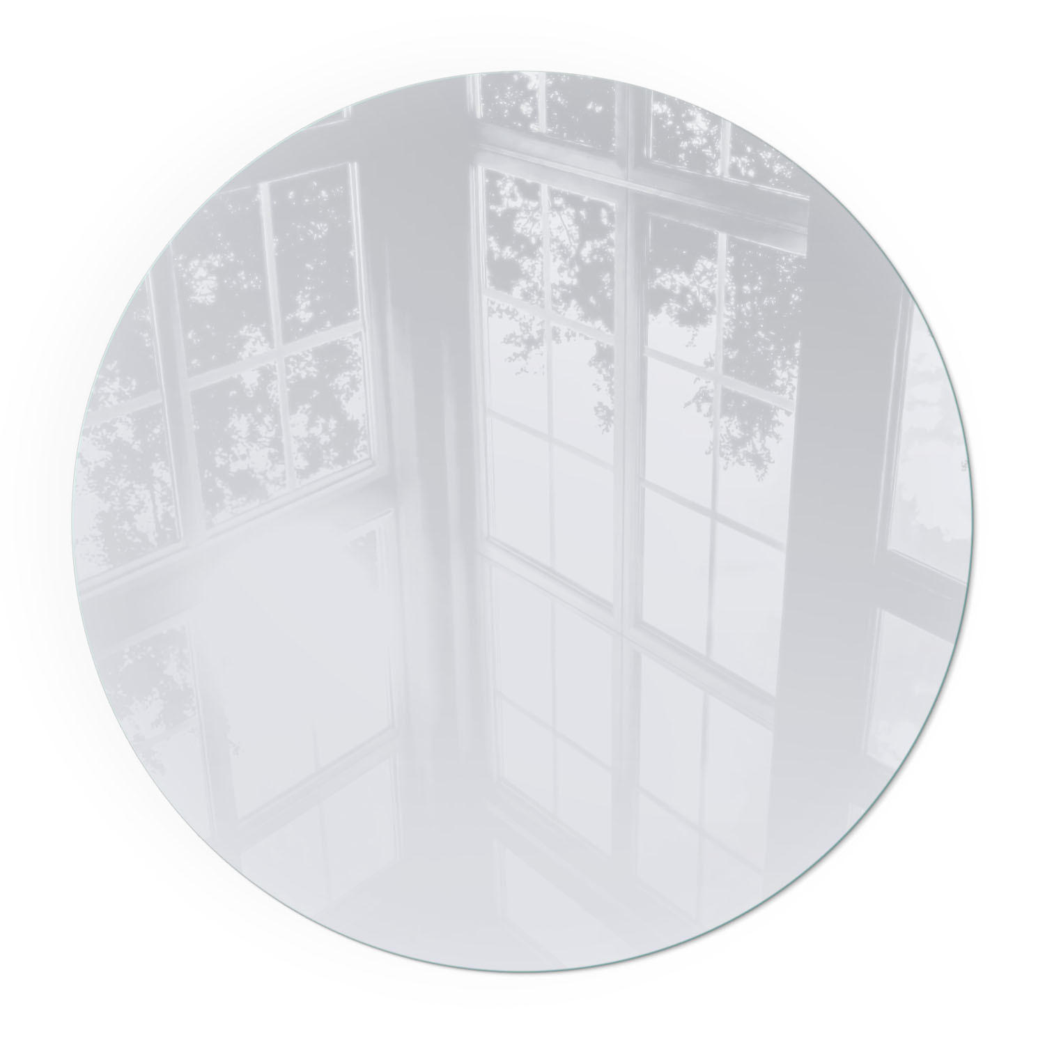 GLASPLATTE für Kamin Ø 50 cm - Grau, Glas (50/50/0.4cm) - TULUP