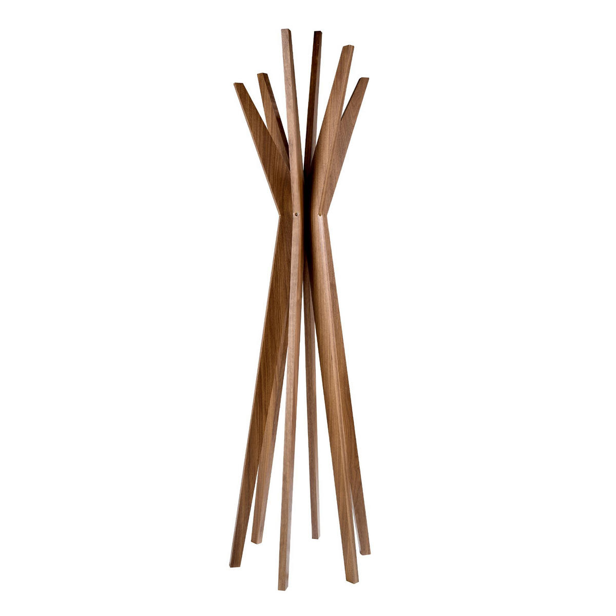 GARDEROBENSTÄNDER aus Nussbaumholz 50/50/190 cm - Walnussfarben, Holz (50/190/50cm) - ANGEL CERDA