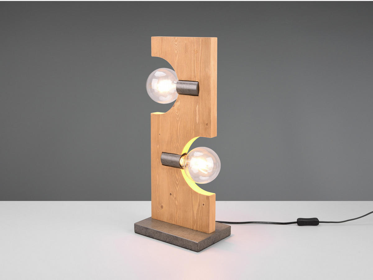 LED-TISCHLAMPE Höhe 52cm, dimmbar, Holz - Naturfarben, Naturmaterialien (15/22/53cm) - meineWunschleuchte