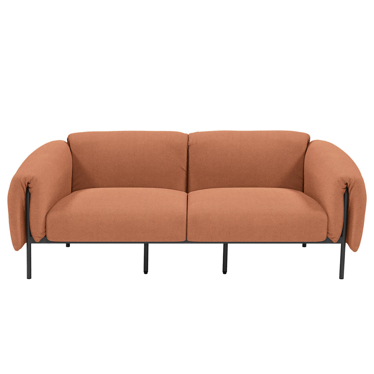 2-SITZER OUTDOOR-SOFA - Rosa, Textil/Metall (184/70/98cm) - home24