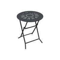 GARTENTISCH - 2 -Sitzer - Stahl - anthrazitgrau - GUERMANTES - Anthrazit, Metall (60/60/73.5cm) - Vente-Unique