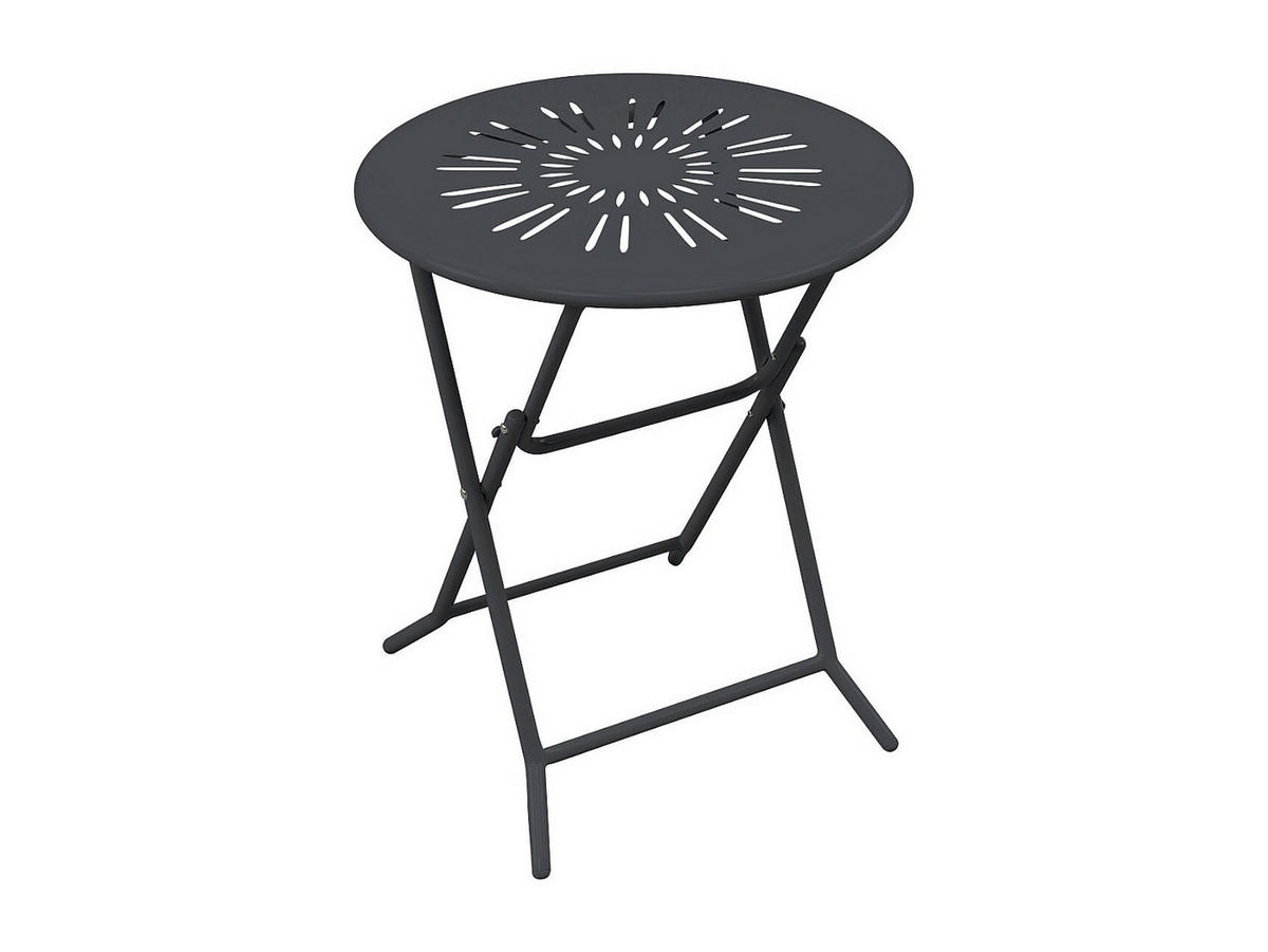 GARTENESSGRUPPE im Set - 2 -Sitzer - Stahl - anthrazitgrau - GUERMANTES - Anthrazit, Metall - Vente-Unique