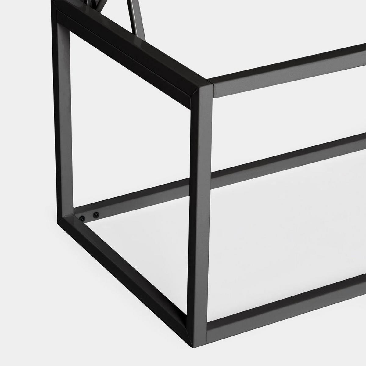 COUCHTISCH HOCHKLAPPBARER Navan Schwarz 80 cm x 49-61 cm - Schwarz, Holzwerkstoff (50/80/49cm)