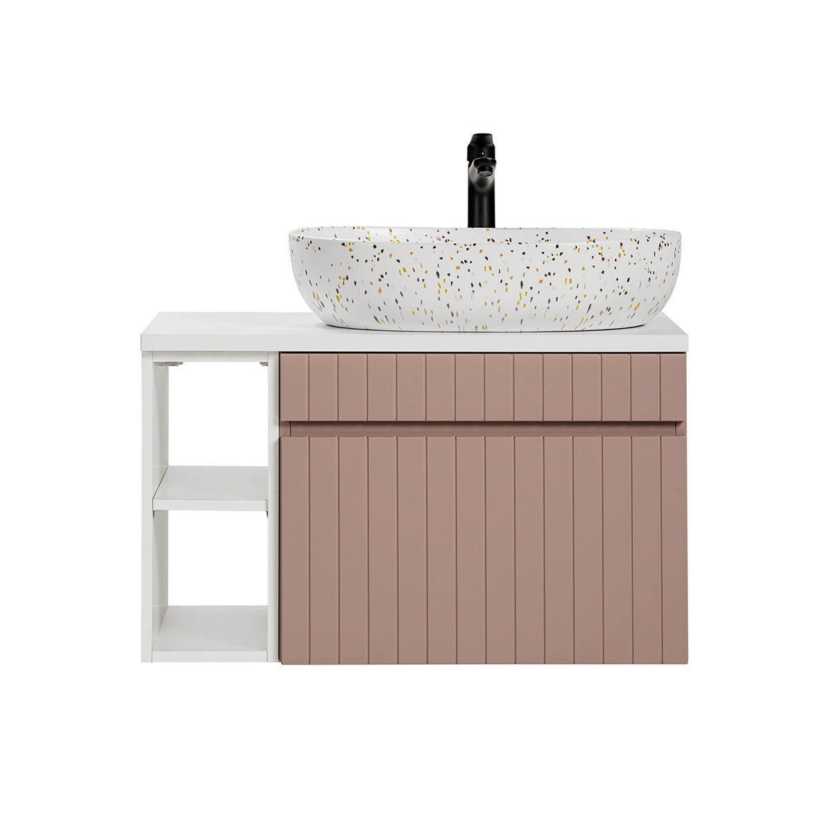 WASCHTISCH 80.4cm Zelie Rose - Pink, Holzwerkstoff (80.4/48/46cm) - Petits-meubles