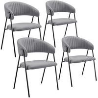 ARMLEHNSTUHL 4er Set Bedano 60 x 58 x 85 cm grau - Grau, Kunststoff (60/85/58cm) - tectake