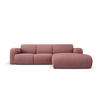 ECKSOFA rechts Molino aus strukturiertem Stoff rosa 4 Sitzplätze - Pink, Textil (170/250cm) - Micadoni