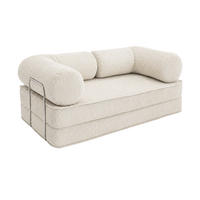 PREMIUM Design Sofa für zeitgenössische Innenräume Creme - Creme, Textil (200/70/100cm) - SURB