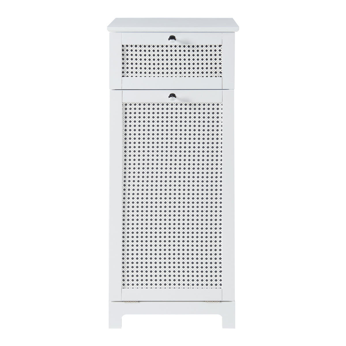 WÄSCHESCHRANK Karlsøy - Weiß, Holzwerkstoff (38/90/40cm) - [en.casa]