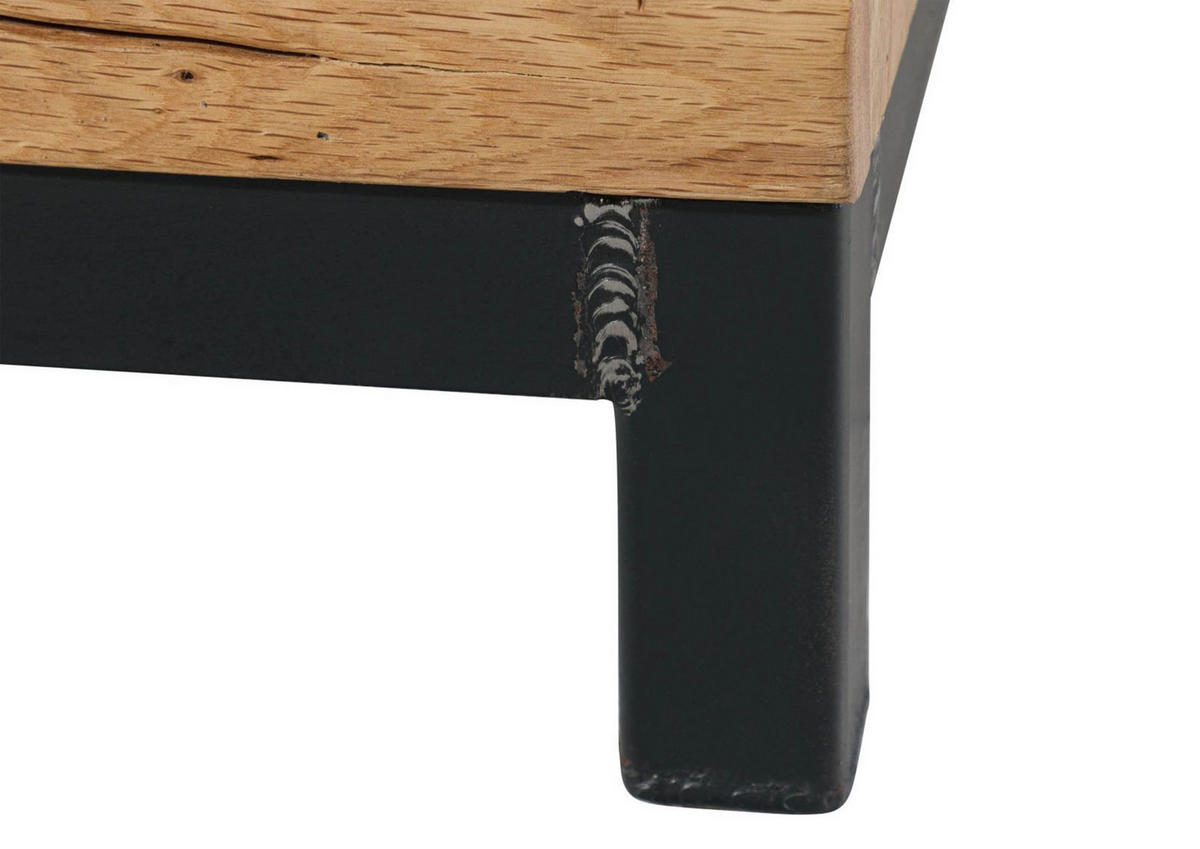 VITRINE Wildeiche 103x40x148 natur geölt VILLANDERS #102 - Braun, Holz (103/148/40cm) - Massivmoebel24