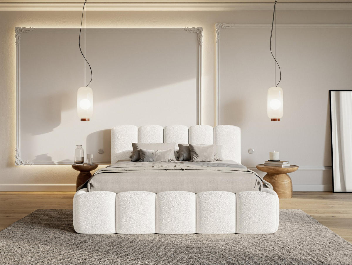 POLSTERBETT Cloudy II Creme 180x200 cm - Creme, Kunststoff/Textil (180/200cm) - Selsey