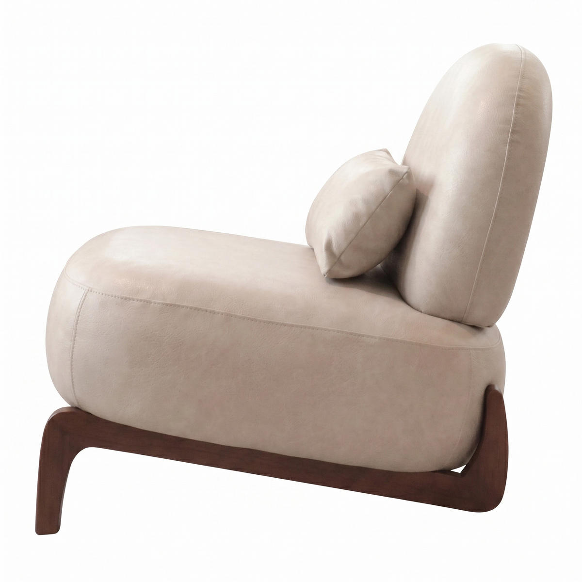 KŘESLO DO OBÝVÁKU Camel s čalouněným sedákem a dřevěnými nohami - světle hnědá, textil (86.9/69.9/72.1cm) - Urban Meuble