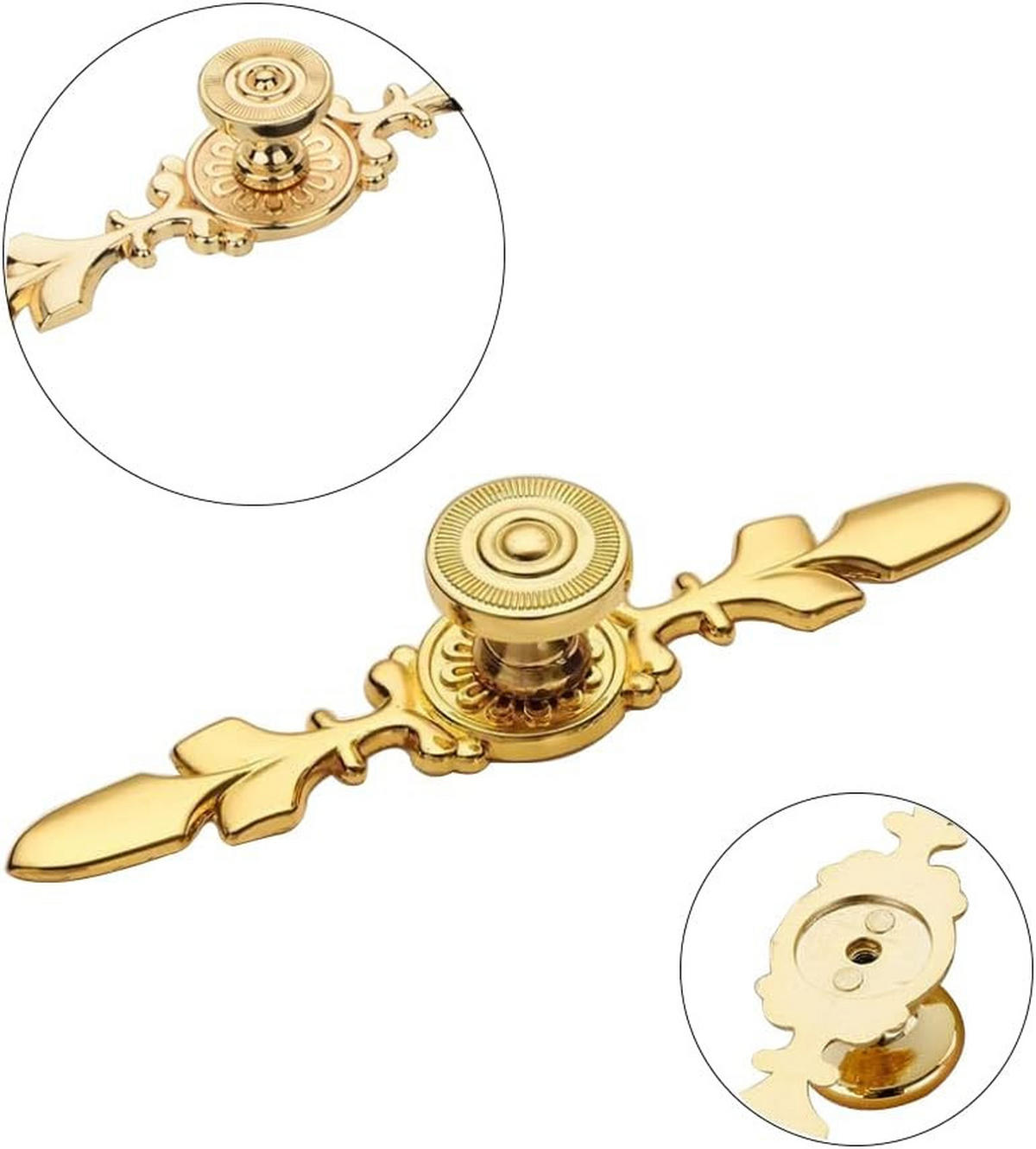 SCHRANKKNOPF Vintage 6er-Set - Goldfarben, Metall (2.3/2.4/12cm)