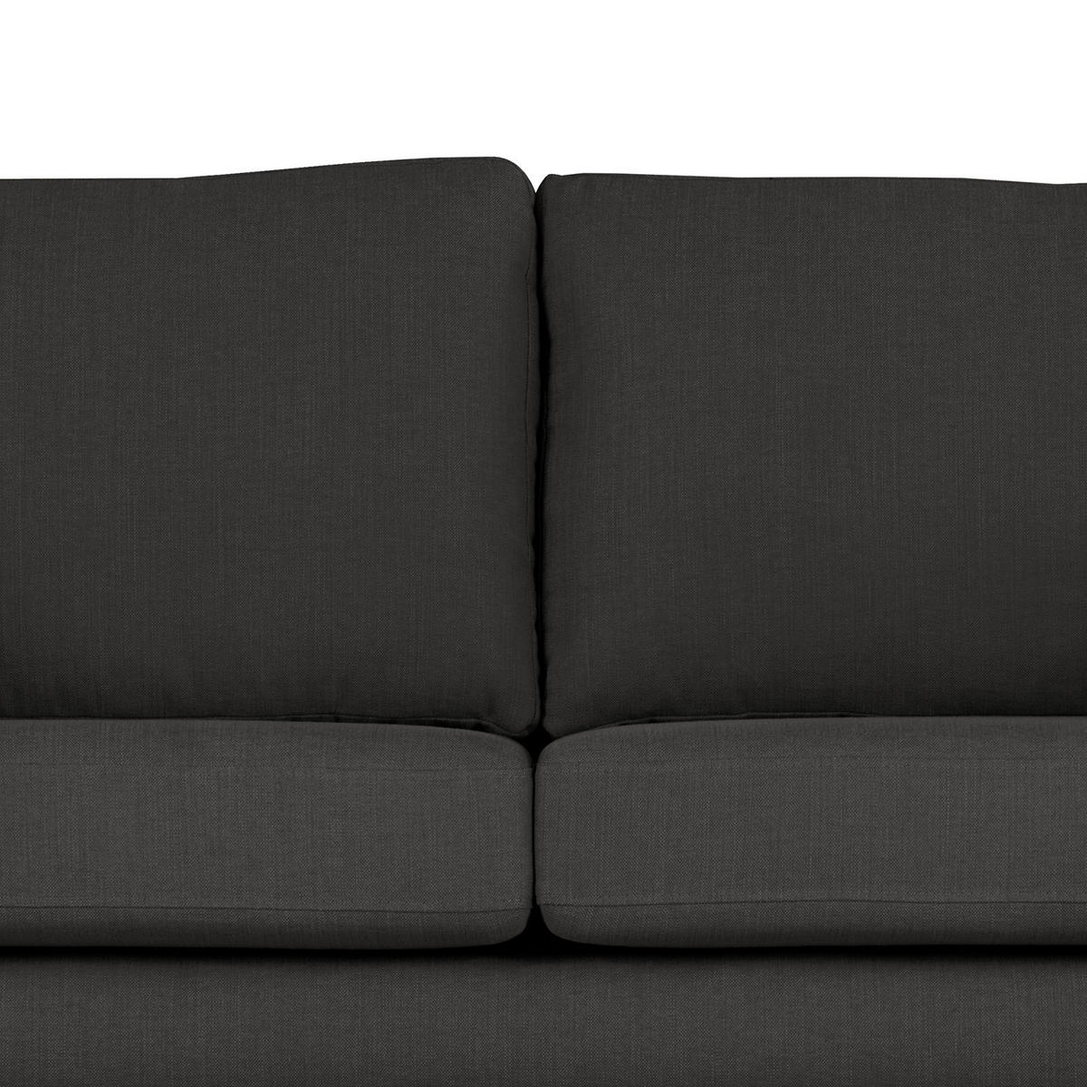 3-SITZER SOFA - Anthrazit/Buchefarben, Buchenholz/Textil (237/81/88cm) - home24