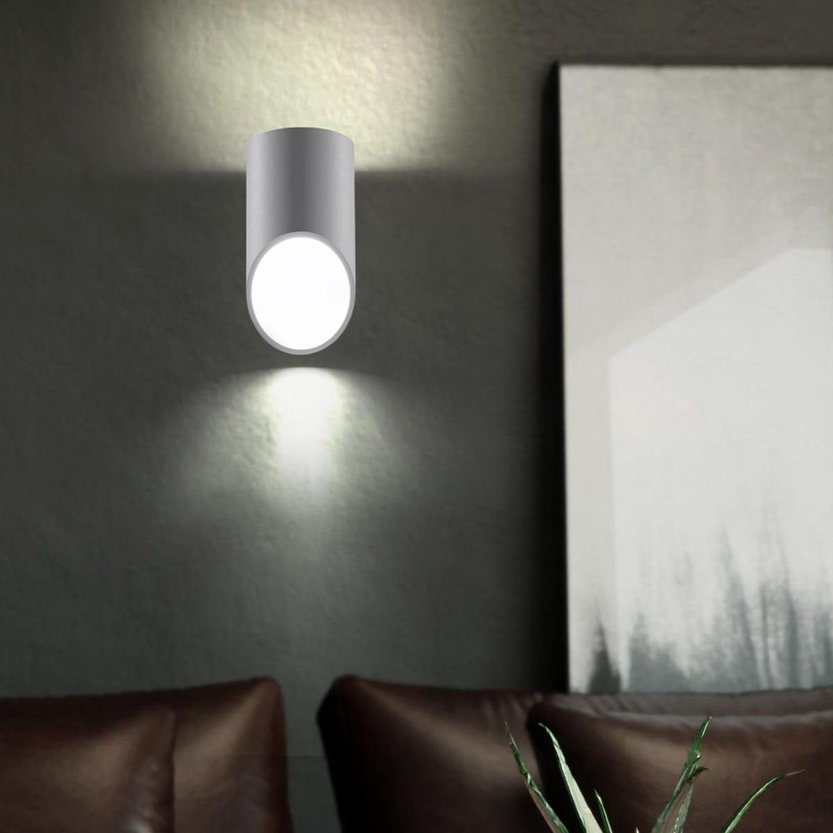 WANDLEUCHTE Aluminium Weiß Up & Down - Weiß, Metall (12/20/10cm)