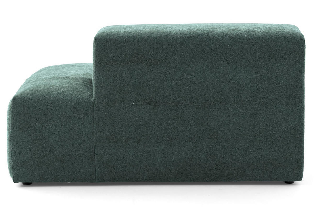 3-SITZER modulares Sofa HEAVEN SET 1 Rechts, Breite 255 cm Webstoff Dunkelgrün - Dunkelgrün/Schwarz, Holz/Kunststoff (102/71/255cm) - Muffo