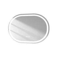BADSPIEGEL ovale mit Beleuchtung mit Anti-Beschlag 80/60 cm - Weiß, Glas (60/2.5/80cm) - EMKE