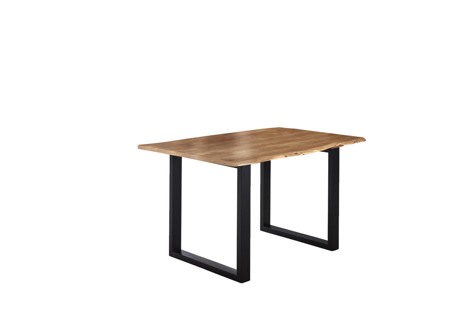 ESSTISCH LUBIN - Beige/Schwarz, Holz/Metall (85/160/77cm) - SAM