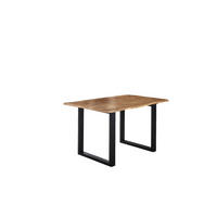 ESSTISCH LUBIN - Beige/Schwarz, Holz/Metall (90/180/77cm) - SAM