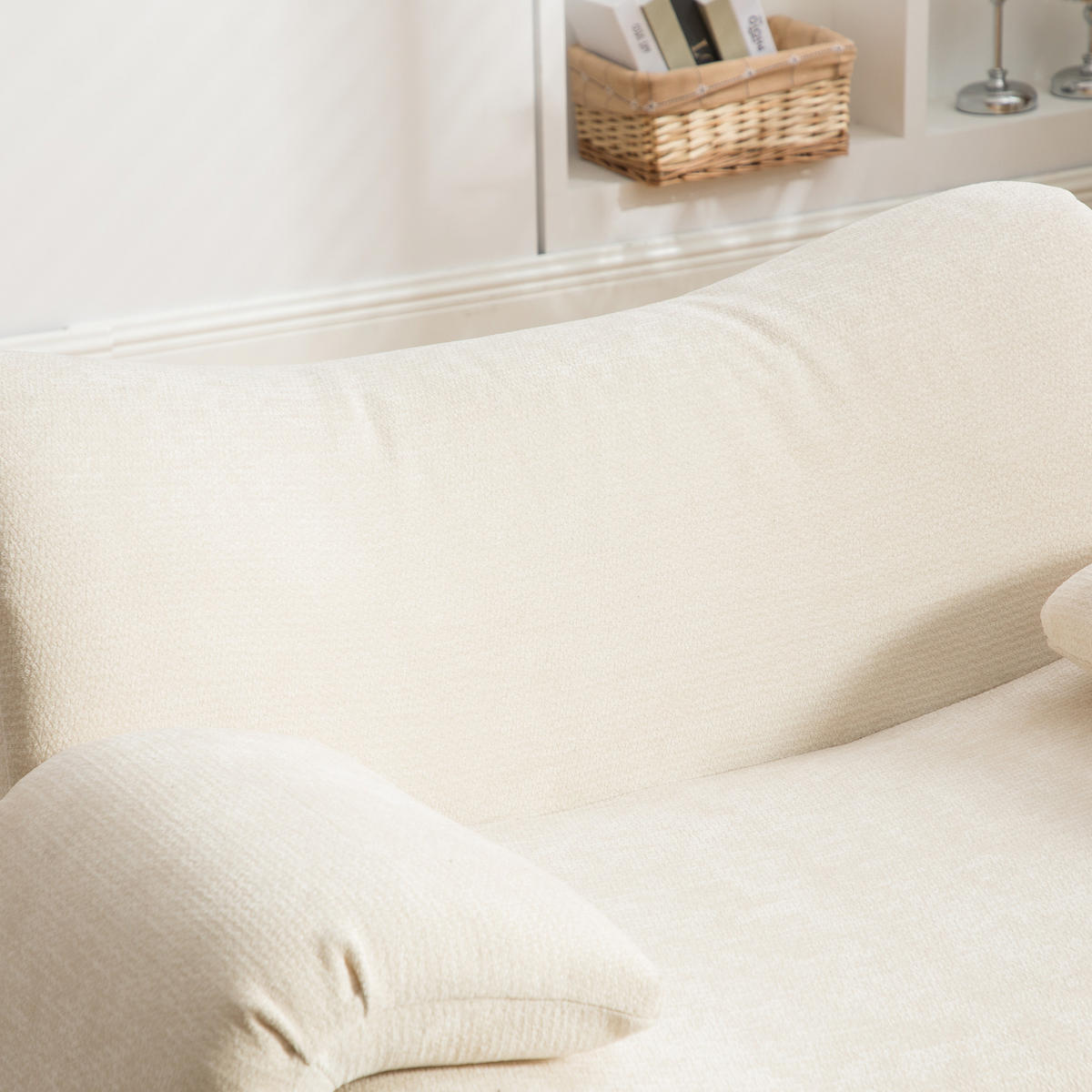 SESSEL DE-35120 mit Chenille-Bezug Beige - Beige, Textil (92.5/73.5/120cm) - ComfortXL
