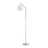 STEHLEUCHTE Molia, Weiß und Gold, 165cm - Goldfarben, Glas (26/26/165cm) - KOSILUM