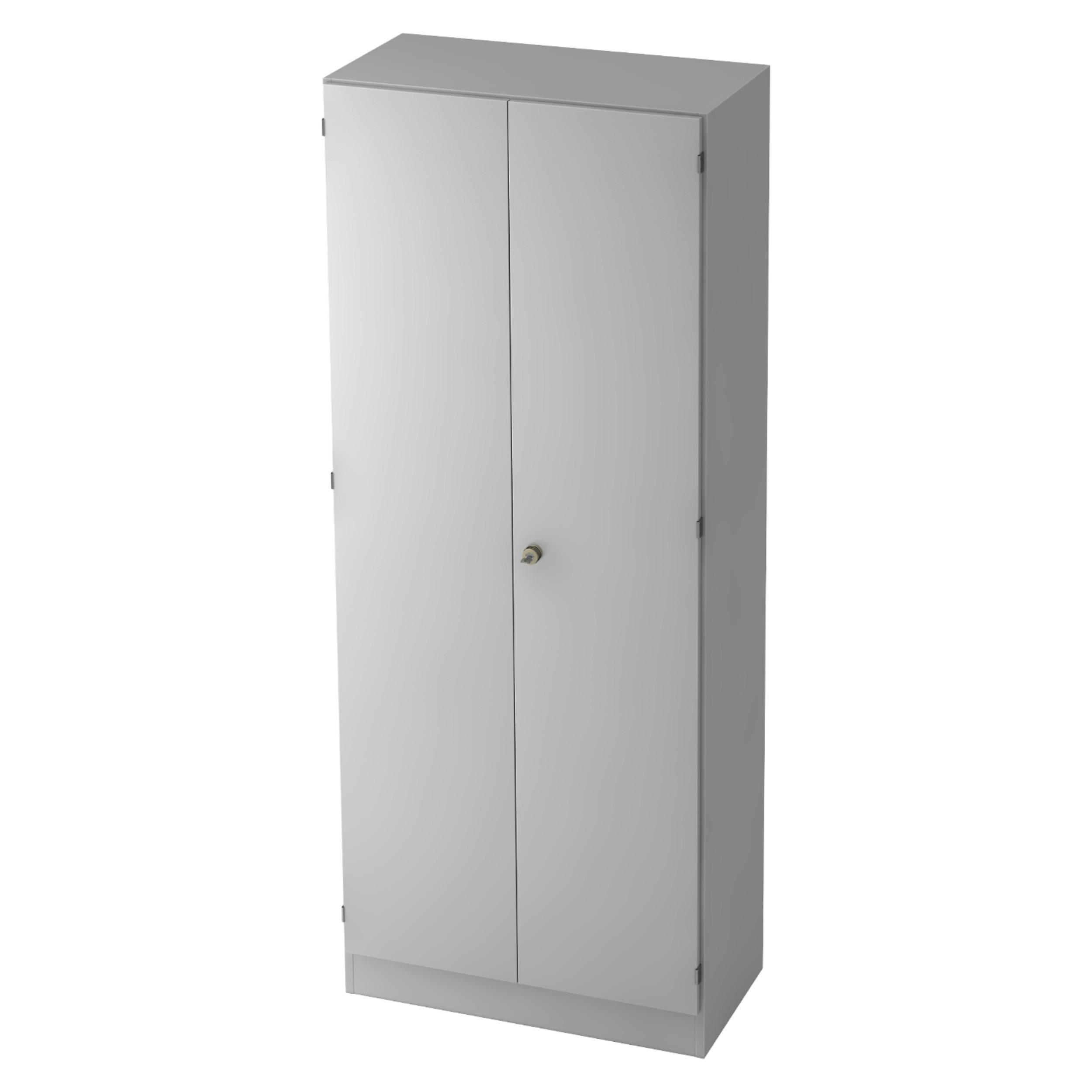 GARDEROBENSCHRANK 42/80/200,4 cm in Grau - Grau, Holzwerkstoff (80/200.4/42cm) - bümö